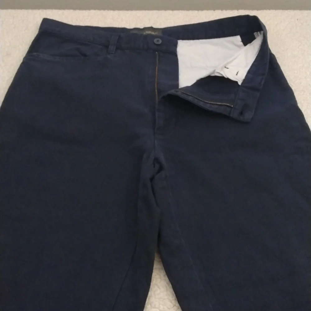 Banana Republic Blue Cotton/Linen Casual Pants (w/ Frogmouth Pockets) 34 - 34